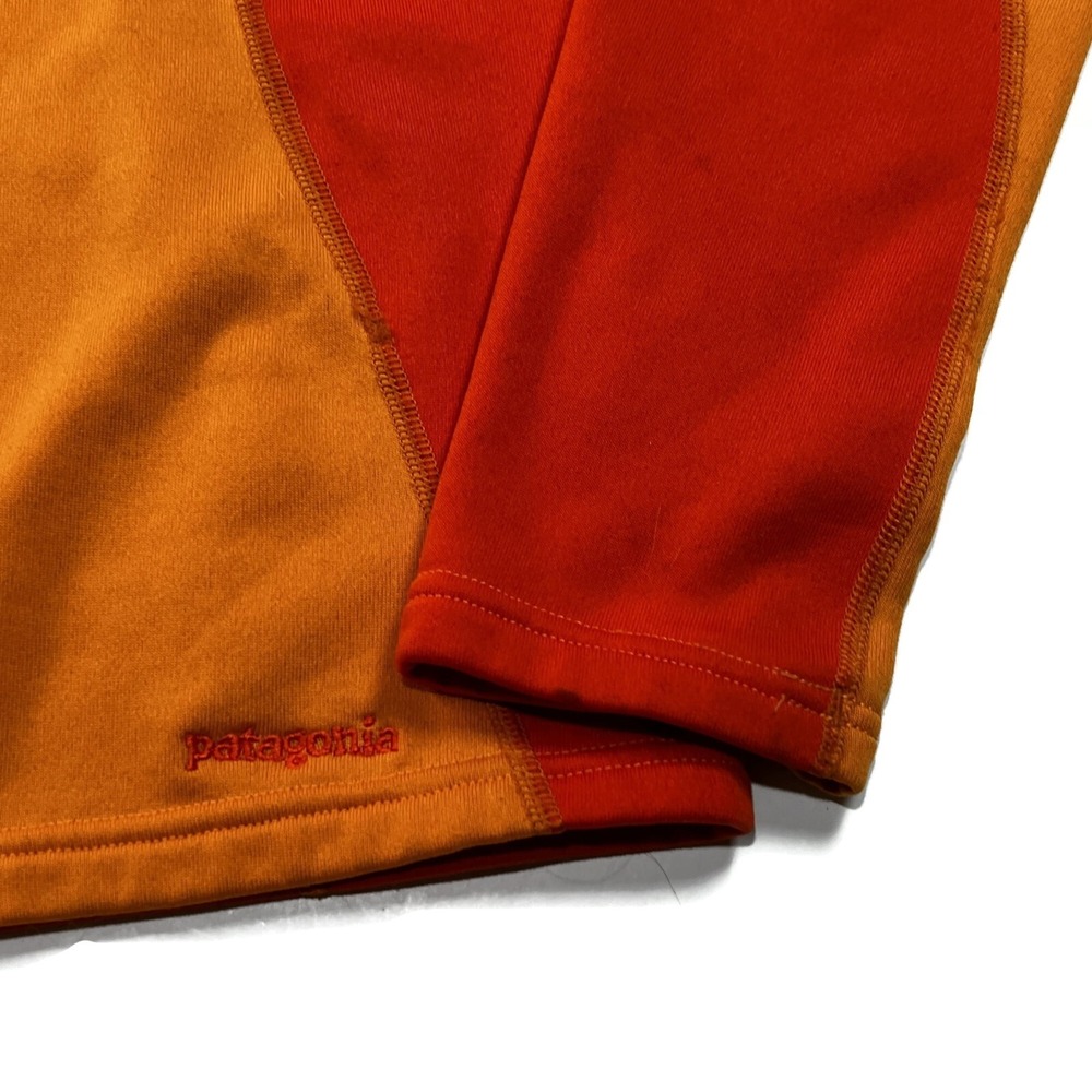 Patagonia Capilene 4 Expedition 1/4 Zip Pullover Sweater Orange Womens Medium - Picture 7 of 11